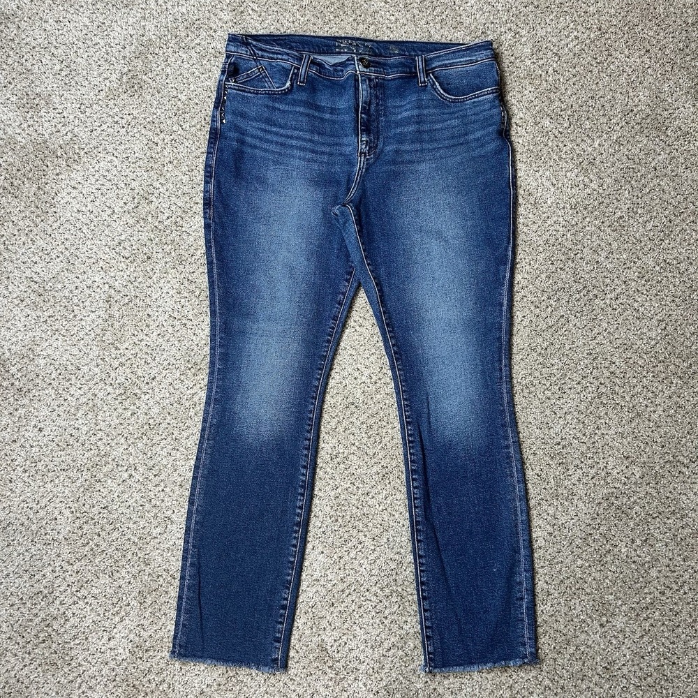 Rock & Republic Womens Denim Rx Blue Jeans Size 18 FIXX Skinny Distressed